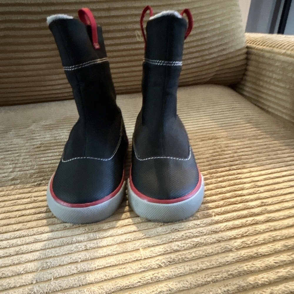 See Kai Run kids  Rain Boots US 11 Faux Fur Lined Pull-On Mid-Calf Black